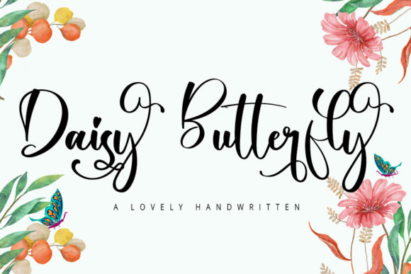 Daisy Butterfly: A Sweet Script Font for Elegant Brand Design