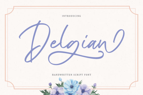 Delgian: An Elegant Script Font for Editorial Design