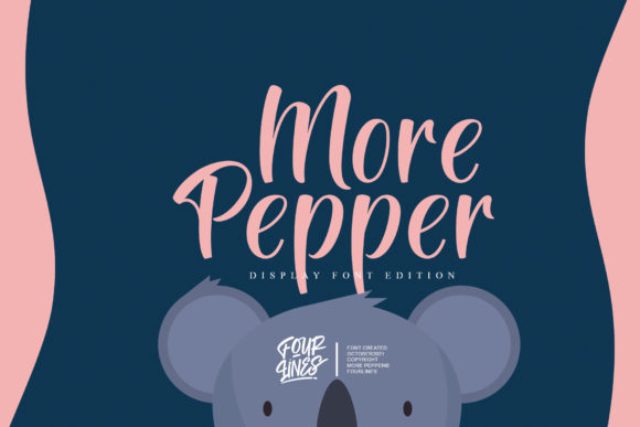 More Pepper: A Refined Script Font for Editorial Design